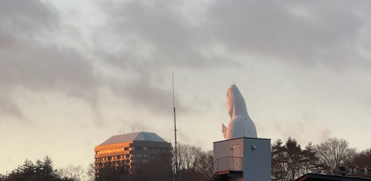 仙台大観音と朝日（令和8年1月21日）
